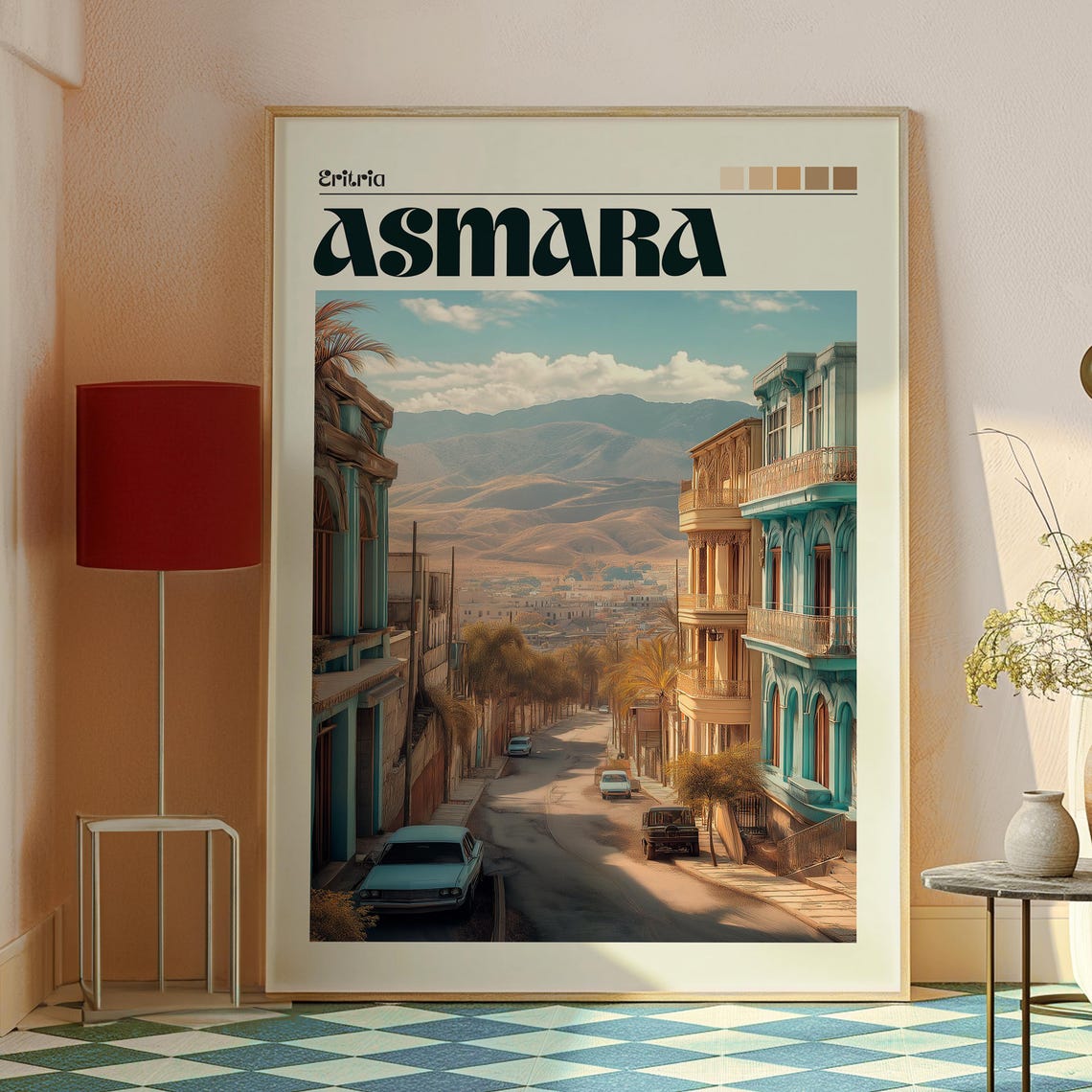 Asmara Travel Print Eritrea Wall Art Poster Africa City - Image 2