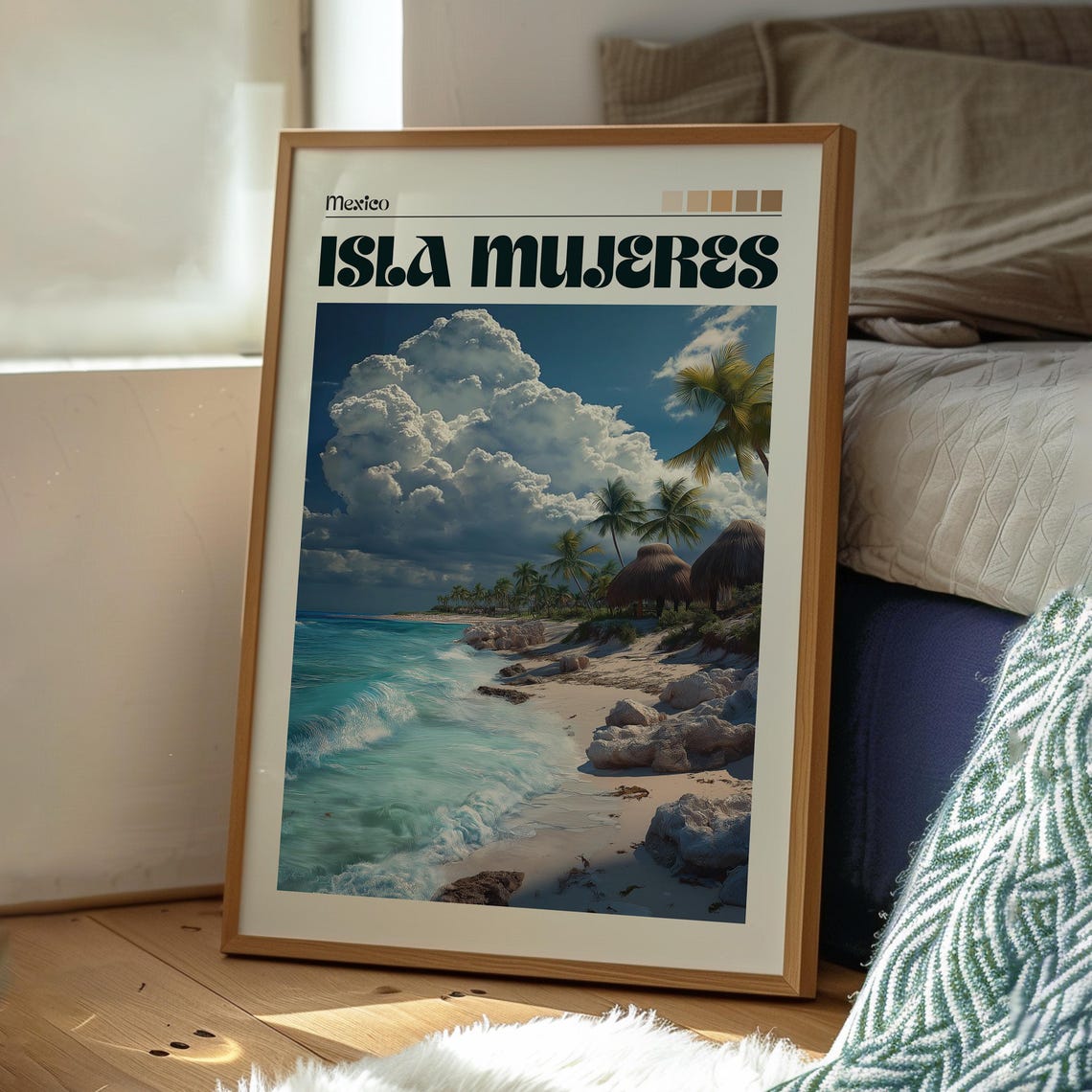 Isla Mujeres Print Mexico Island Wall Art Beach Poster Travel Yucatn Peninsula - Image 3