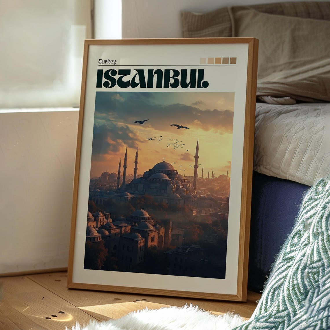 Istanbul Travel Poster, Turkish Hagia Sophia Print - Image 3