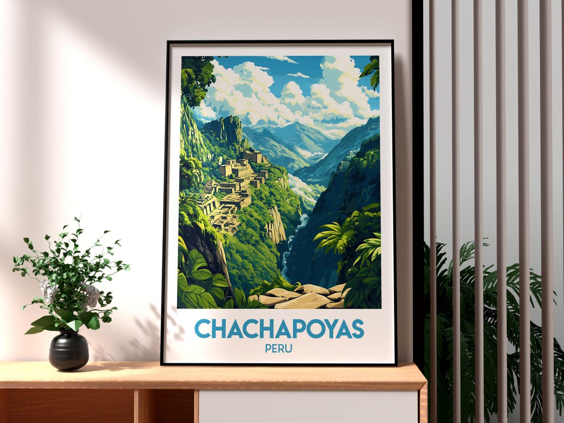 Chachapoyas Poster Art Peru Travel Print Wall Backpacking South America