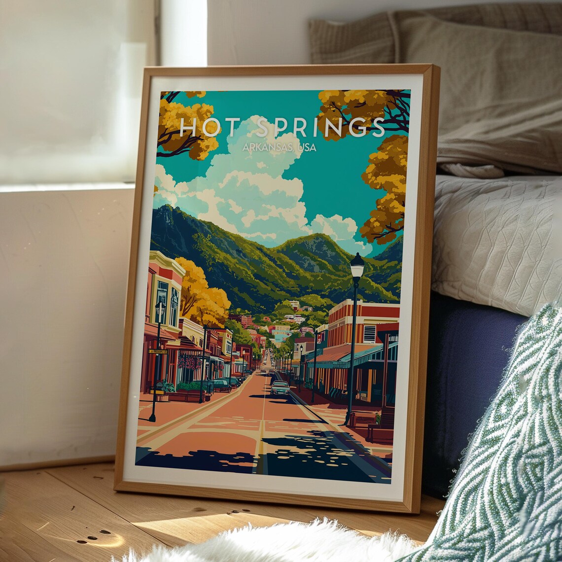 Hot Springs Arkansas Historic Main Street Mountain View Travel Poster - Image 3