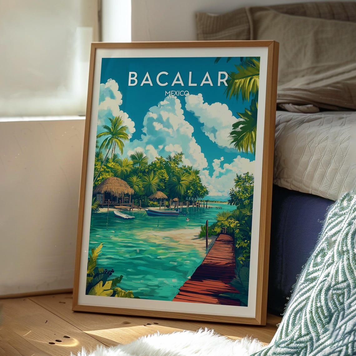 Bacalar Travel Poster, Mexico Lake Wall Art - Image 3