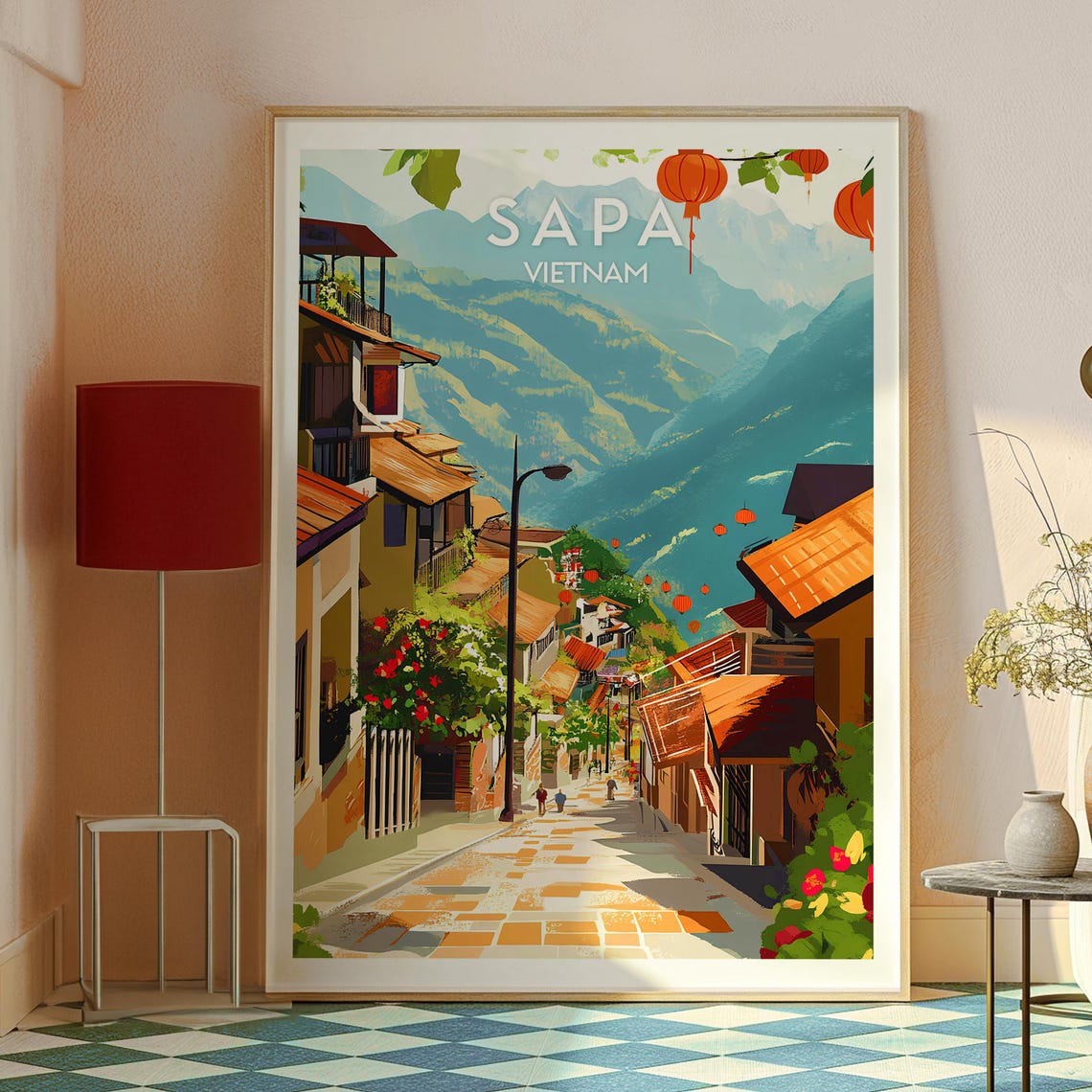 Sapa Print Vietnam Wall Art Poster Travel Backpacking North - Image 2