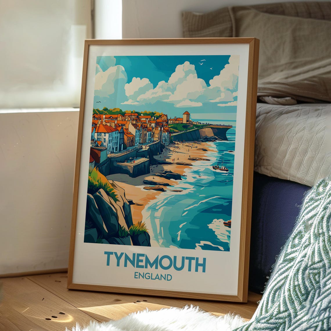 Tynemouth Poster, North Tyneside Travel Poster - Image 3