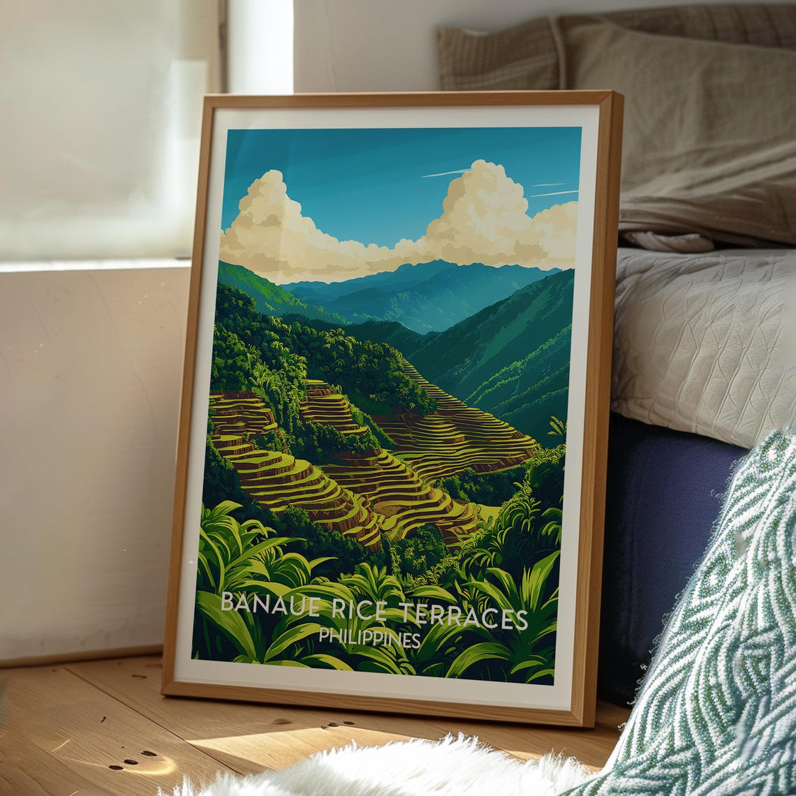 Banaue Rice Terraces Philippines Emerald Fields Mountain Poster - Image 3