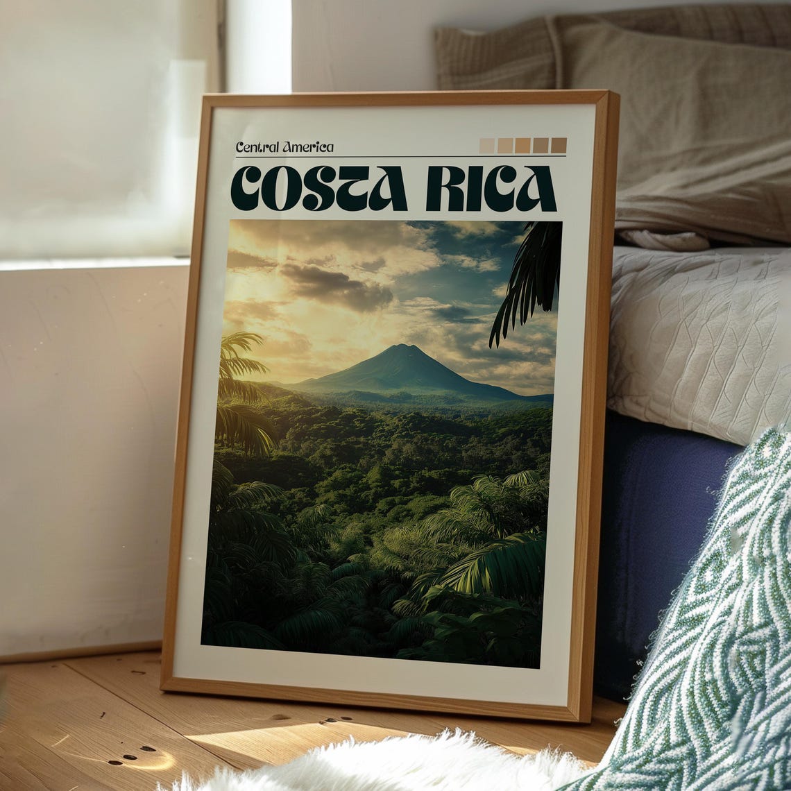 Costa Rica Print Wall Art Central America Poster Travel San Jose Mountains - Image 3
