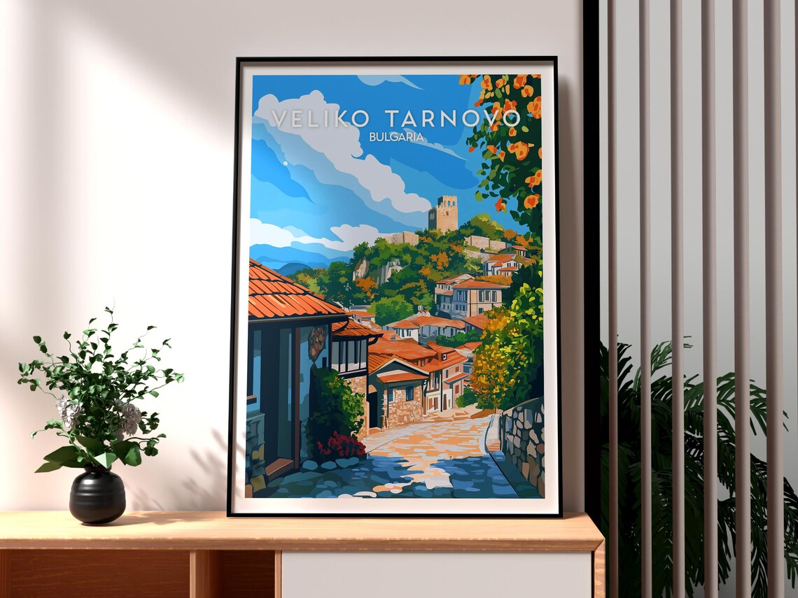Veliko Tarnovo Bulgaria Hilltop Fortress Old Town Stone Street Poster