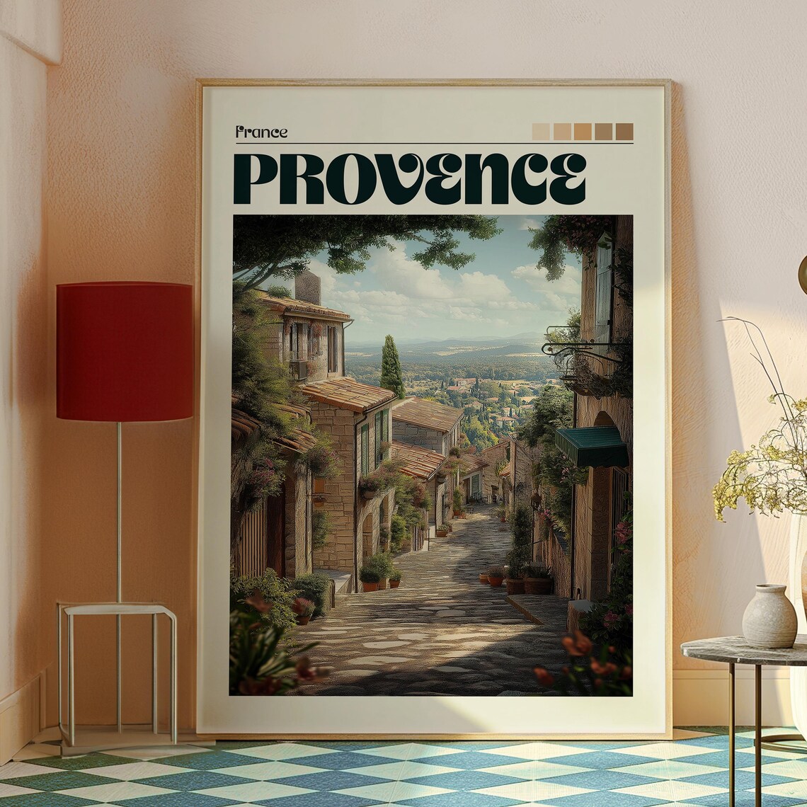 Provence France Rustic Village Lane Countryside Retro Travel Poster - Image 2