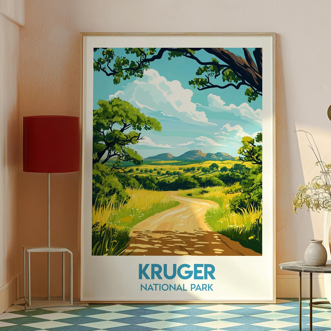 Kruger National Park Savanna Dirt Road Bushveld Africa Poster - Image 2