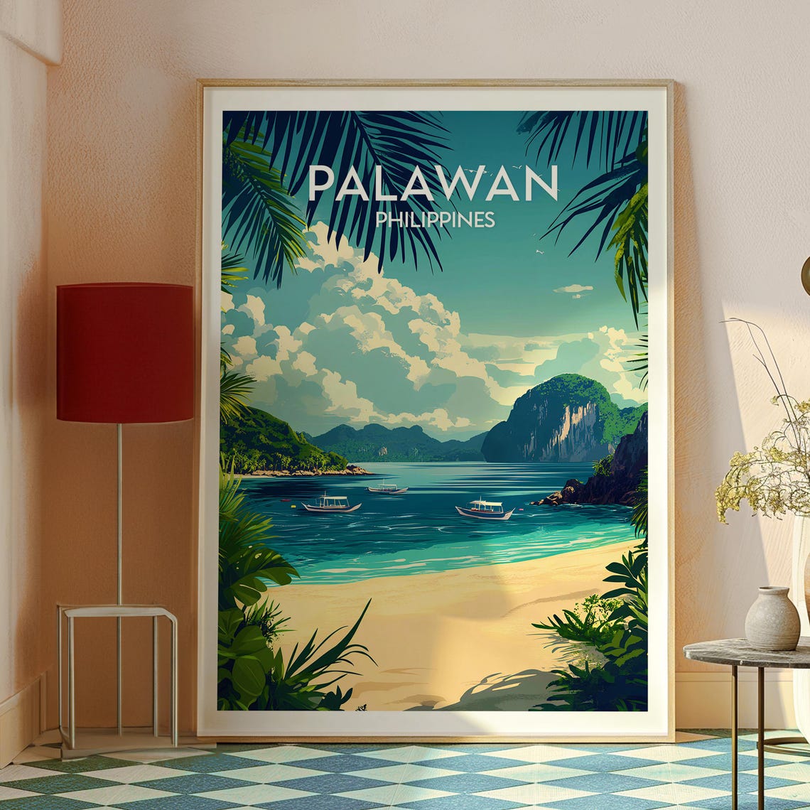 Palawan Philippines El Nido Bay Lagoon Islands Travel Poster - Image 2