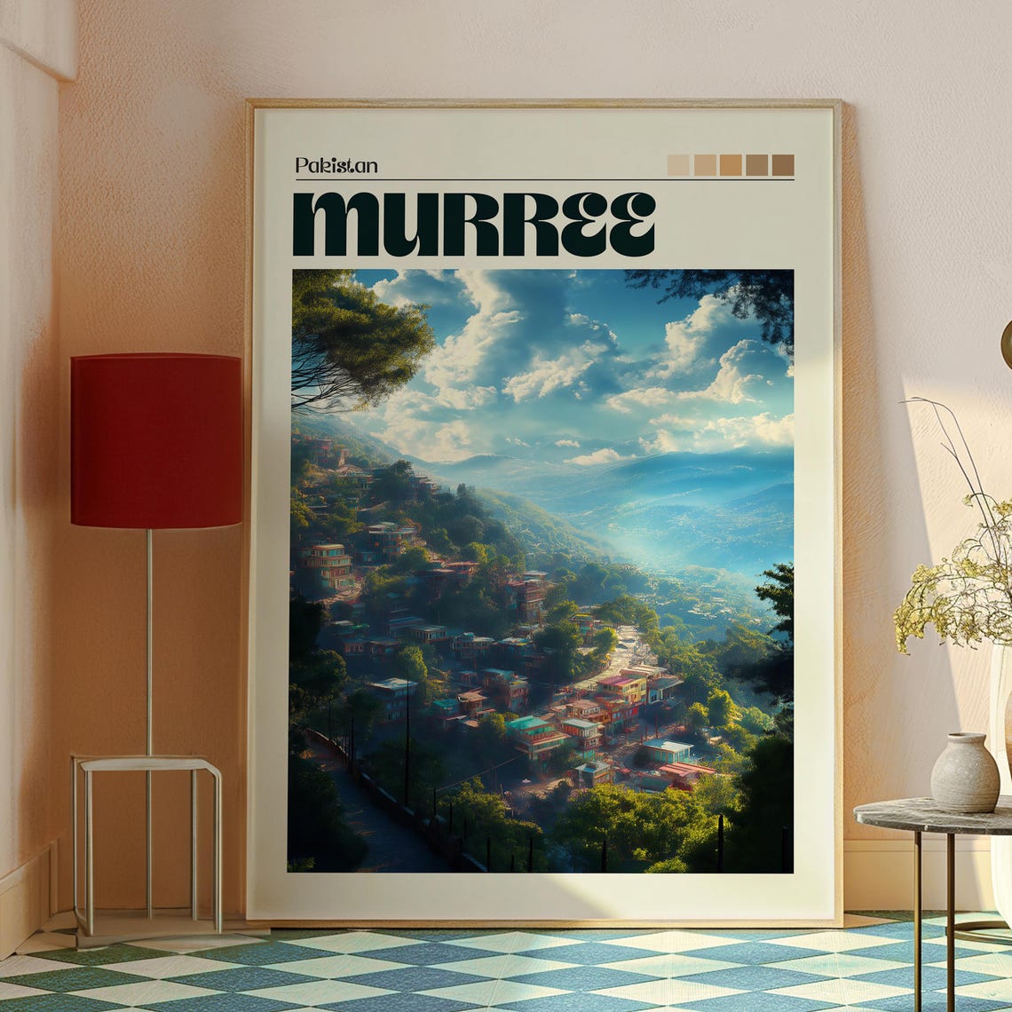 Murree Pakistan Hill Station Mountain Town Scenic Travel Poster - Image 2