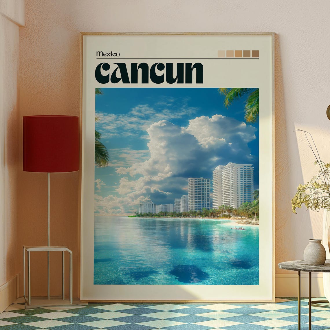 Cancun Print Mexico Wall Art Beach Poster Travel Spring Break - Image 2