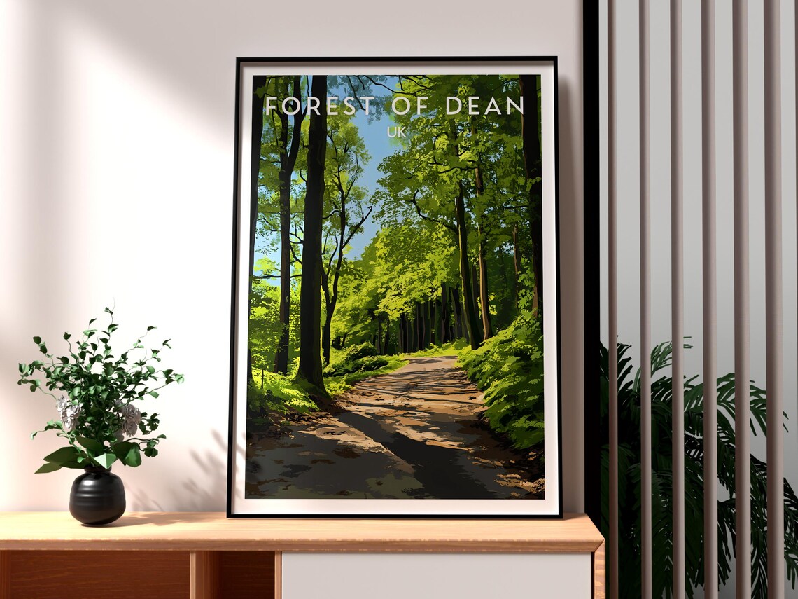 Forest of Dean UK Sunlit Woodland Trail England Countryside Poster