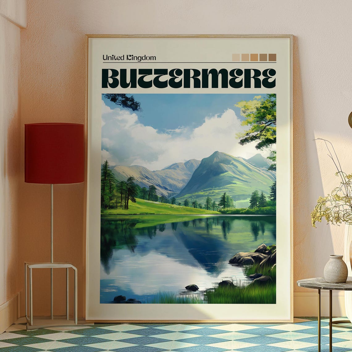 Buttermere Print The Lake District Wall Art Poster Travel Uk Countryside Hiking - Image 2
