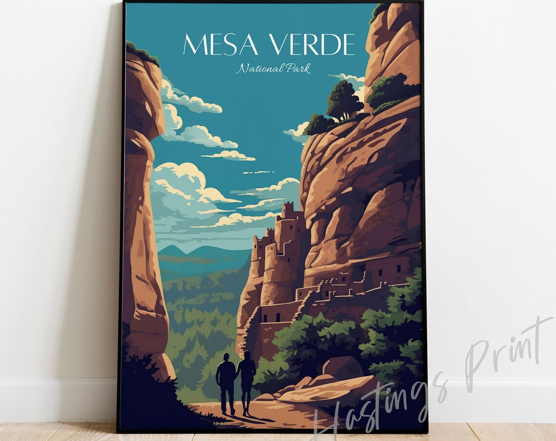Mesa Verde National Park Vintage Travel Poster