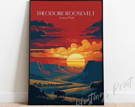 Theodore Roosevelt National Park Travel Poster