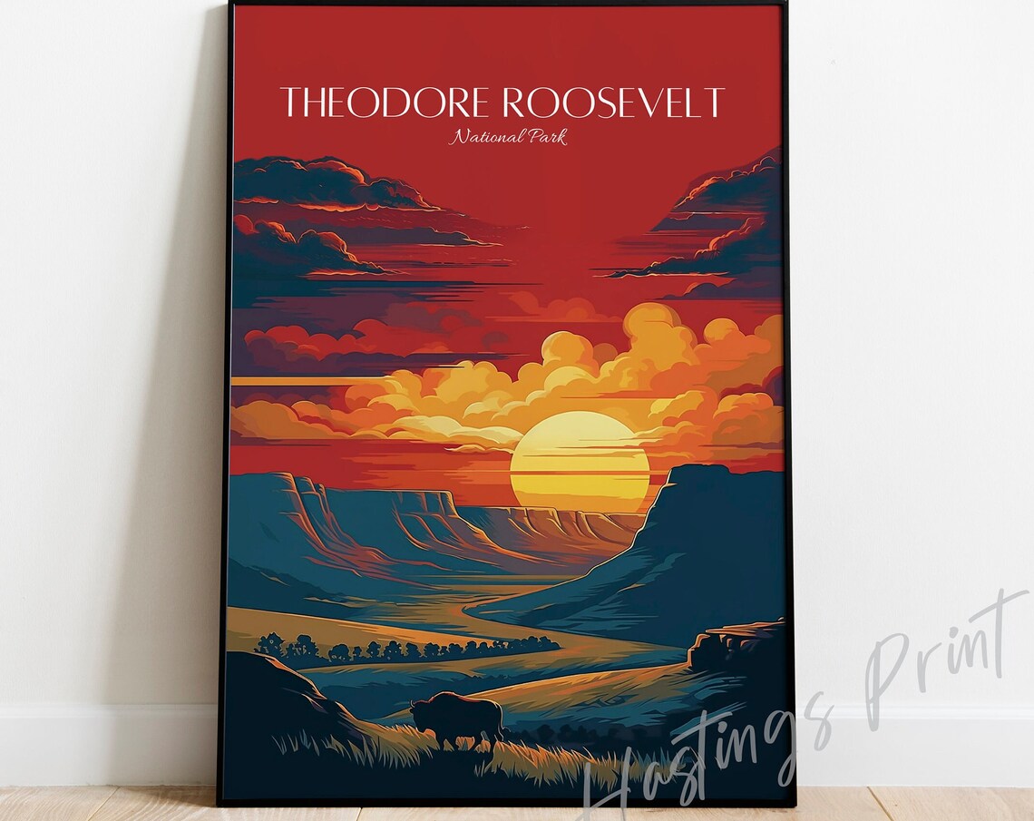 Theodore Roosevelt National Park Travel Poster