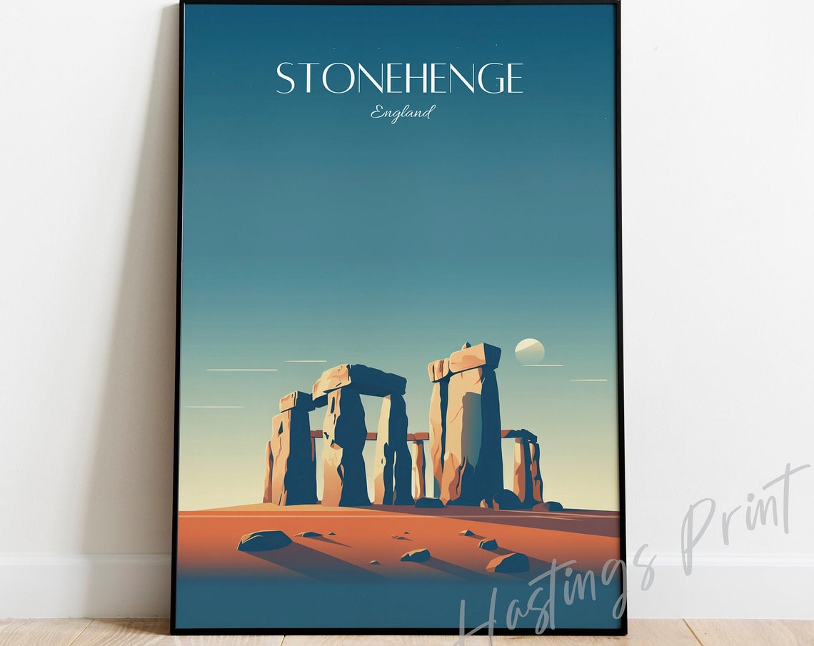 Stonehenge England Ancient Stone Circle Sunset Landscape Poster