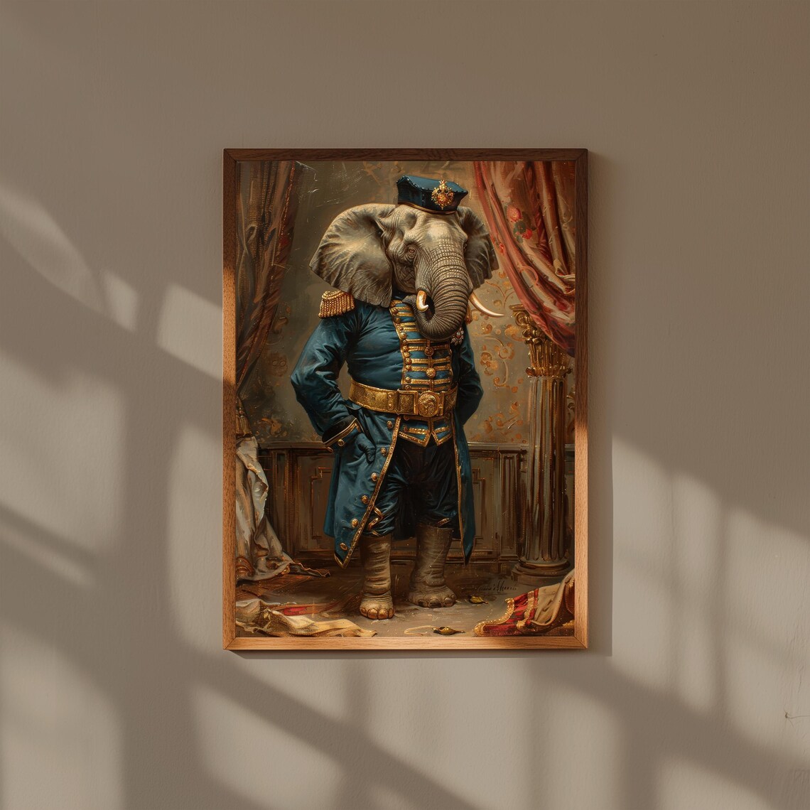 Animals in Suits Vintage Style Pet Portrait Art Print