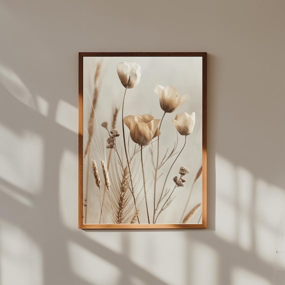 Abstract Botanical Print Modern Floral Fine Art Decor