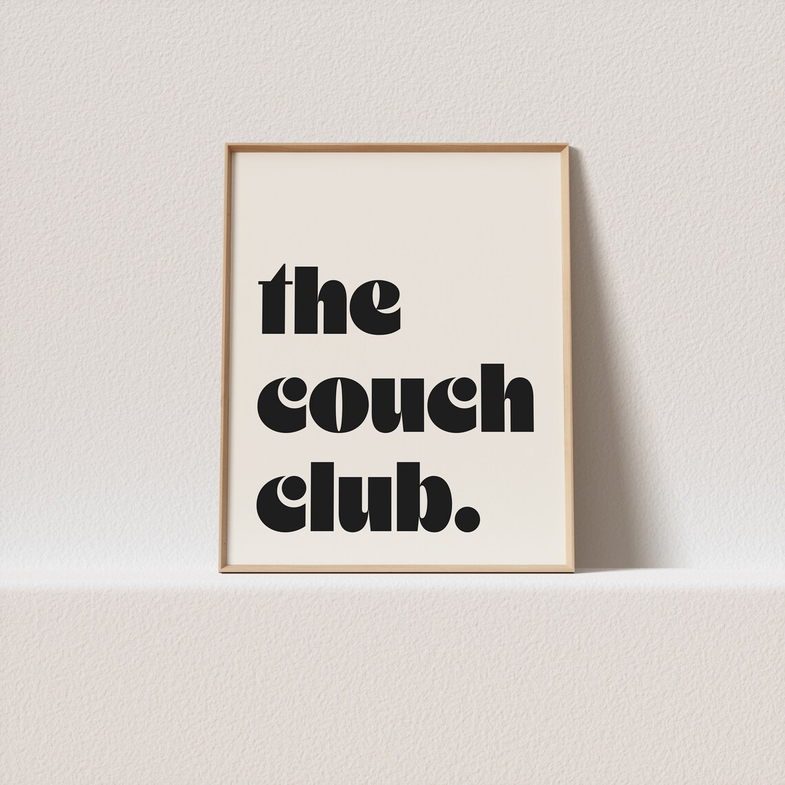 The Couch Club Retro 70s Typography Art Print