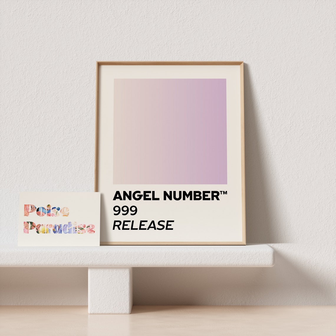 Angel Number 999 Release Lavender Gradient Spiritual Meaning Poster - Image 4