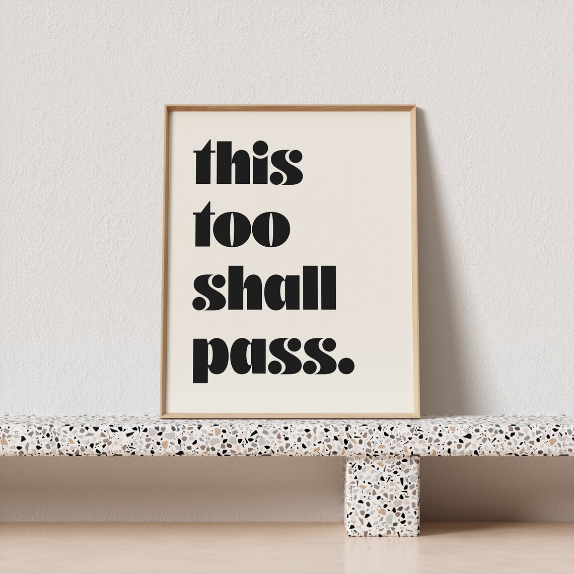 This Too Shall Pass Retro Mid-Century Poster - Image 3