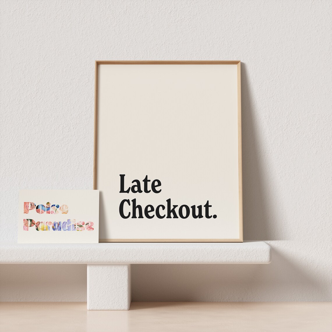 Retro Late Checkout Typography Art Print - Image 4
