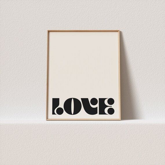 Retro Poster Love Retro Typography A Must Have For Your Gallery Wall Only A Click Away To Be Yours Forever