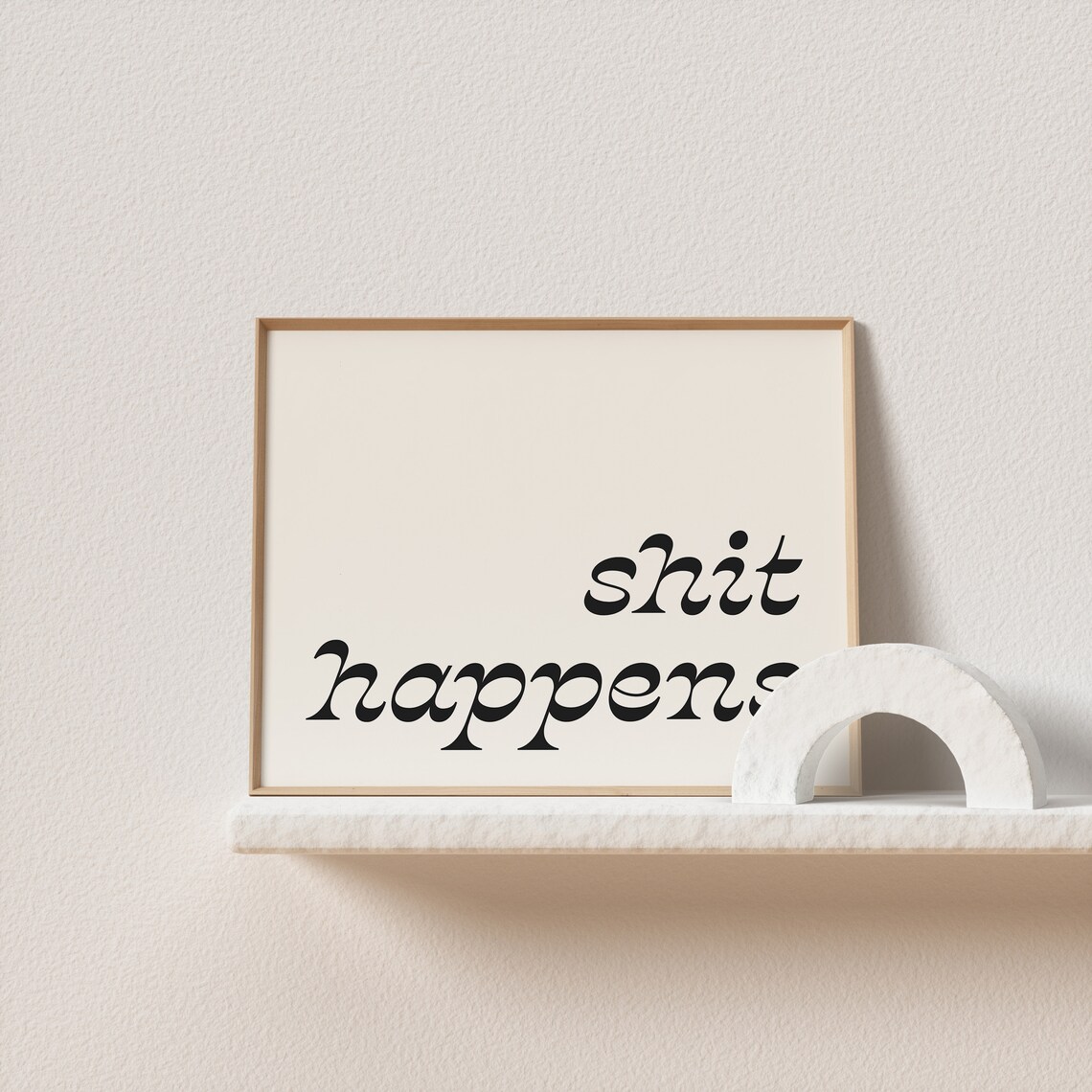 Shit Happens Retro Typography Art Print - Image 2