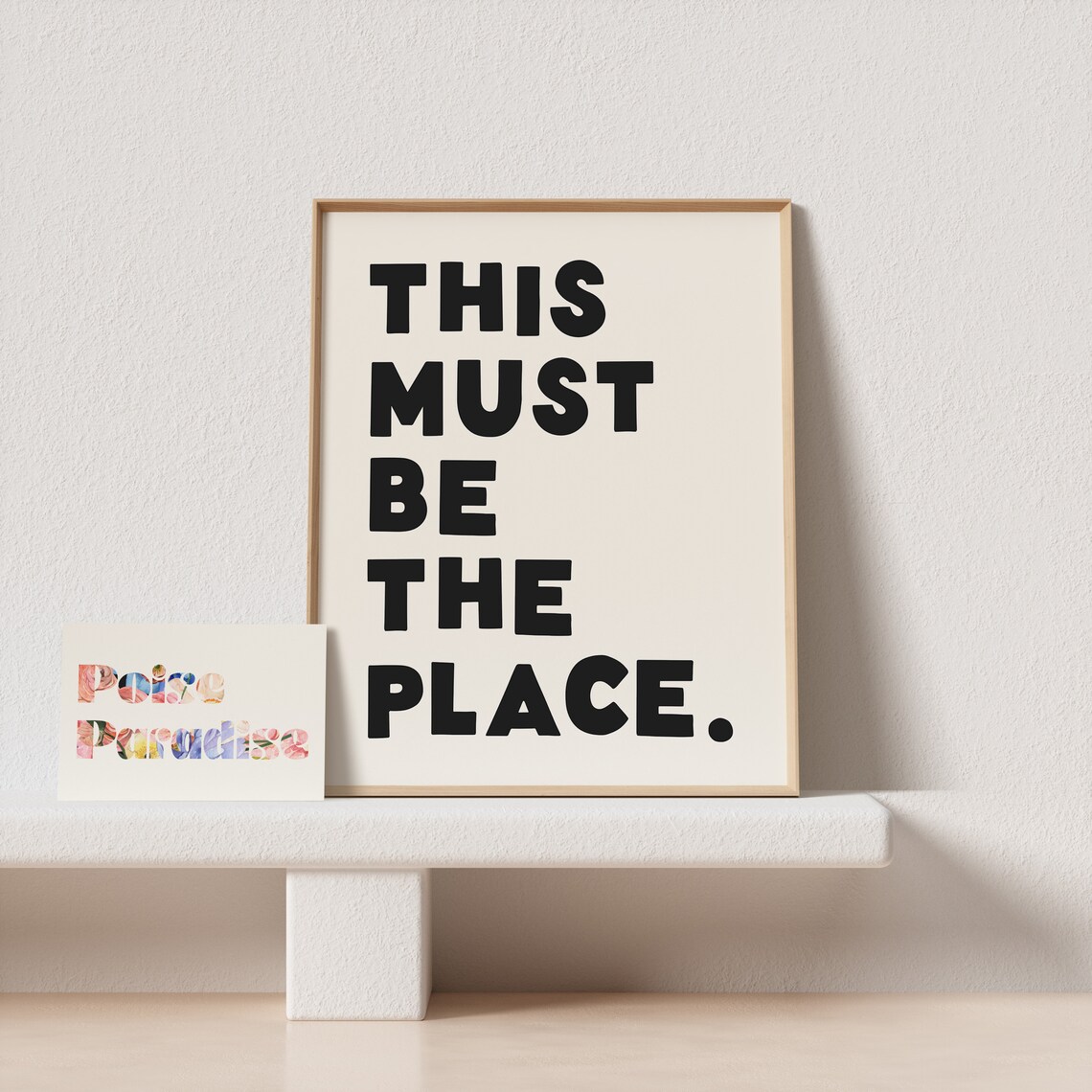 This Must Be The Place Quirky Typography Art Print - Image 4