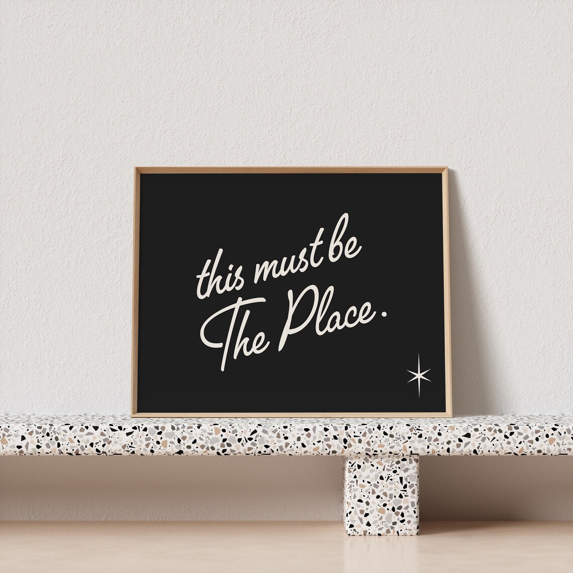 This Must Be The Place Retro Typography Poster - Image 3
