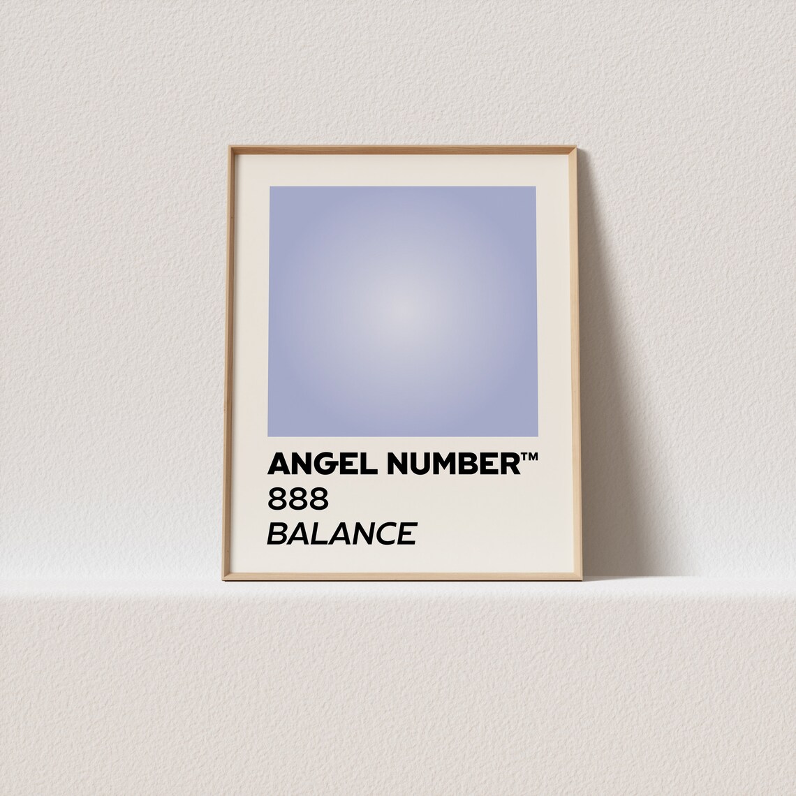 Angel Number 888 Balance Aura Gradient Spiritual Quote Art Poster