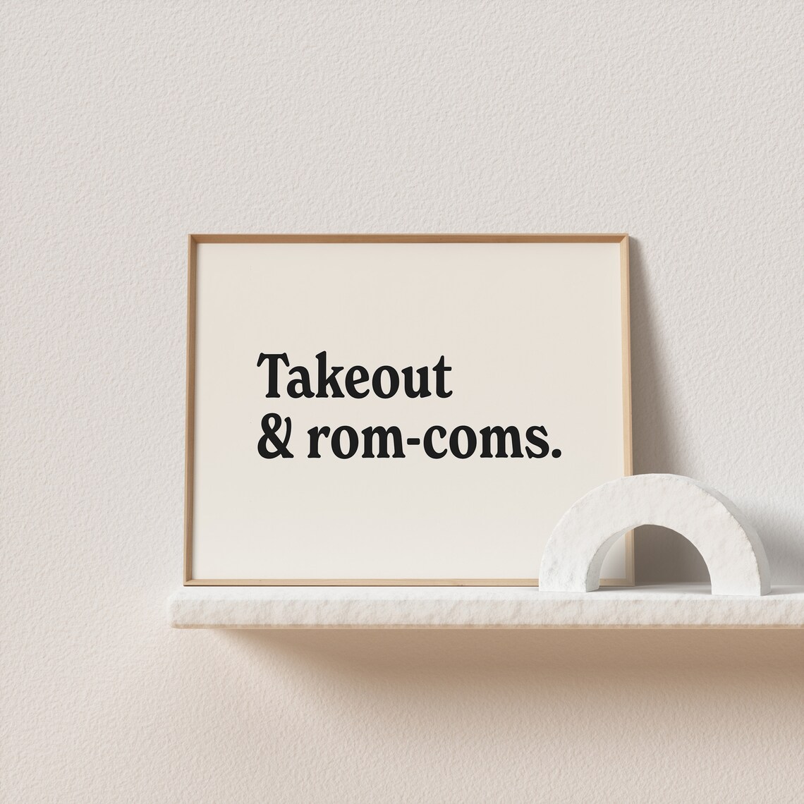 Retro Takeout Rom Coms Poster, Horizontal Typography - Image 2