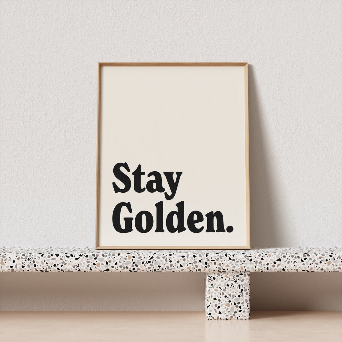 Stay Golden Typography Art Print, Retro Gallery Wall - Image 3