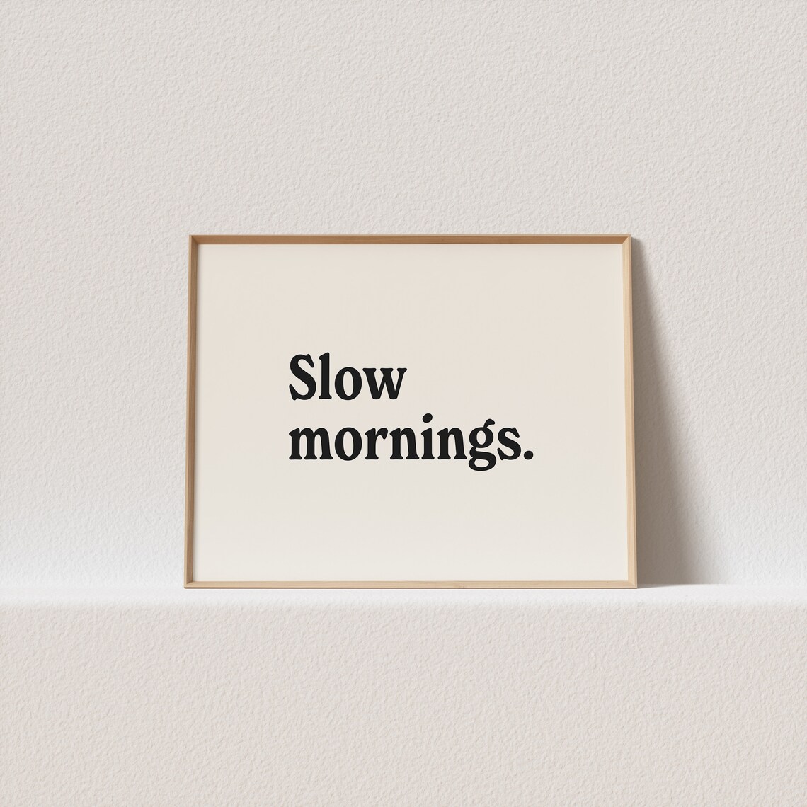 Slow Mornings Retro Poster, Sky Landscape Art Print