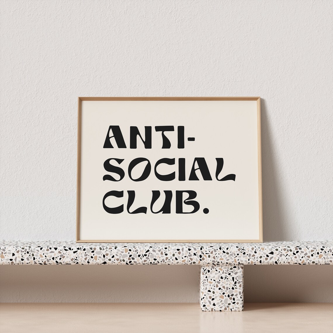 Anti Social Club Retro Typography Art Print - Image 3