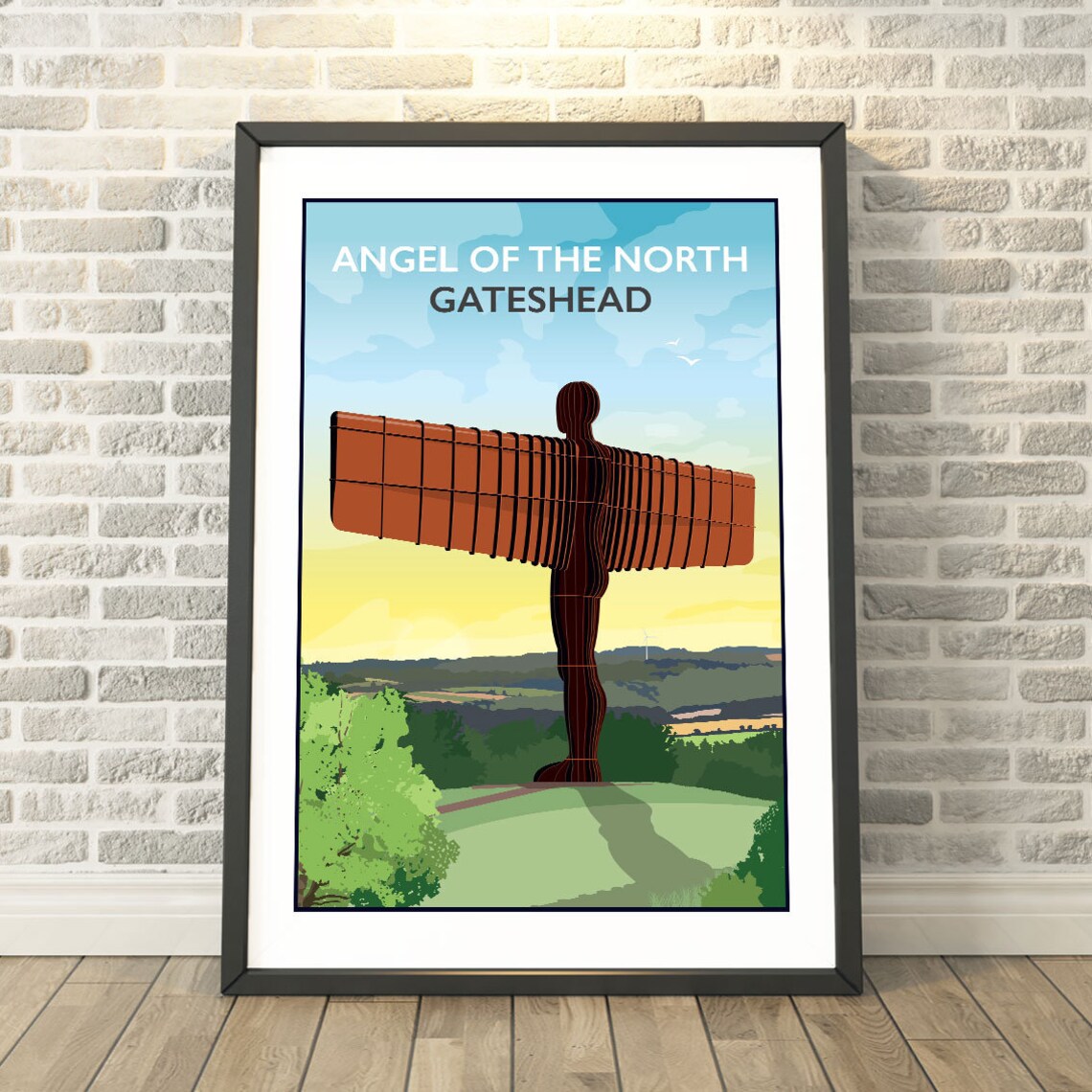Angel Of The North Gateshead Newcastle Travel Poster