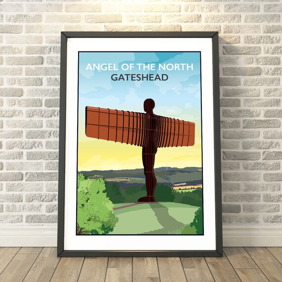 Angel Of The North Gateshead Newcastle Travel Poster