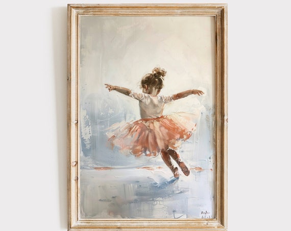 Vintage Ballerina Art Print, Girl Nursery Decor