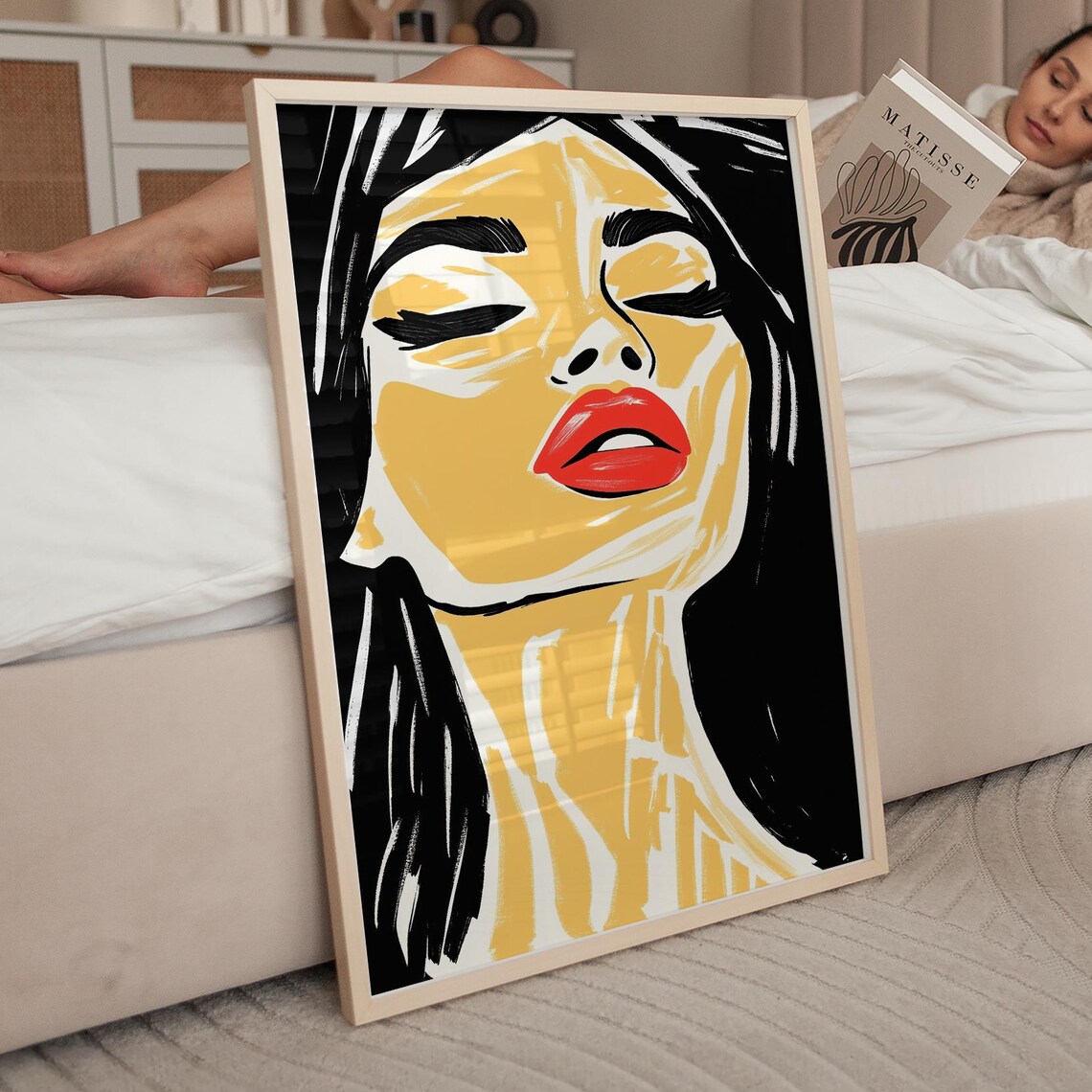 Modern Portrait Poster Print, Abstract Woman