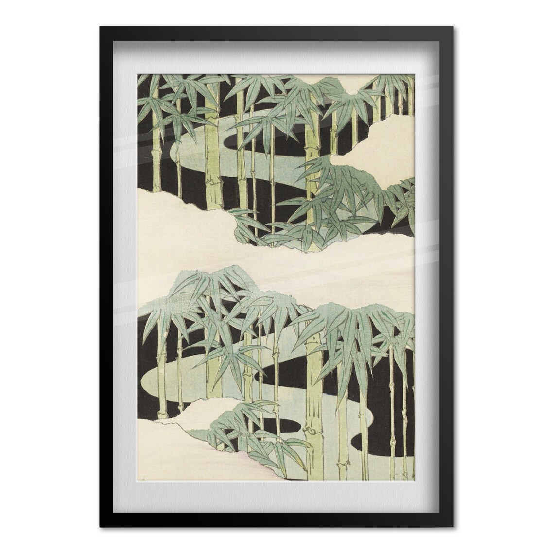 Bijutsukai Bamboo Snow 1901 Korin Furuya Japanese Woodblock Poster - Image 4