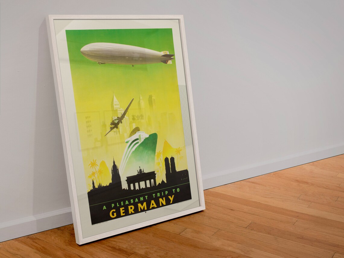 A Pleasant Trip To Germany Vintage Travel Poster - Image 4