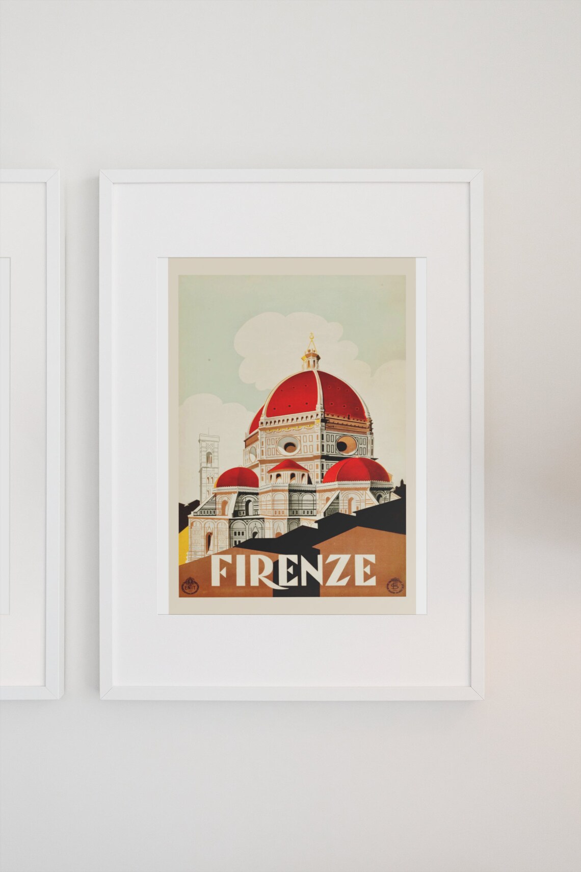 Firenze Italy Florence Duomo Red Dome 1930s Vintage Travel Poster - Image 3
