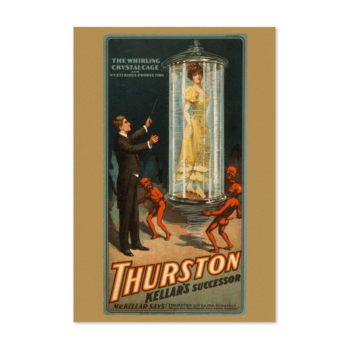 Thurston The Crystal Cage, Classic 1908 Magic Show