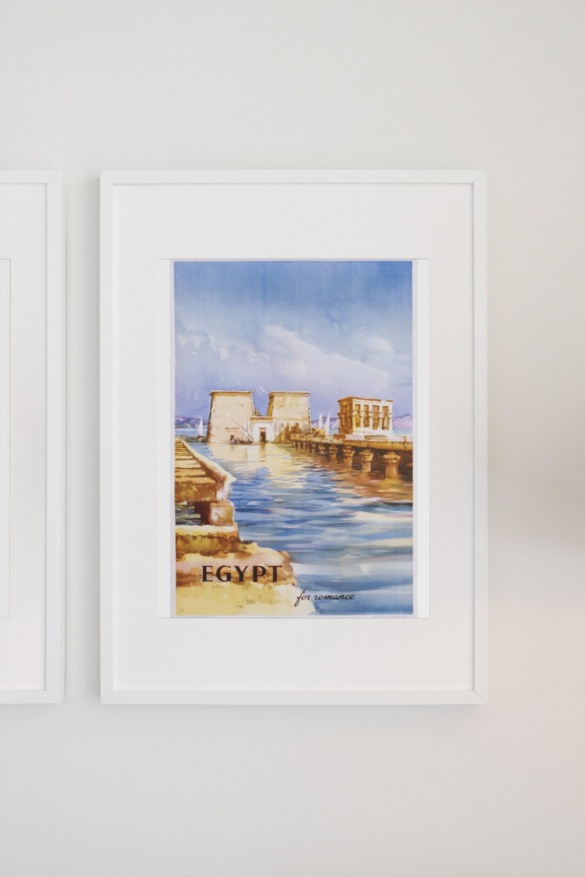 Egypt for Romance Philae Island Temple Vintage Travel Poster - Image 3