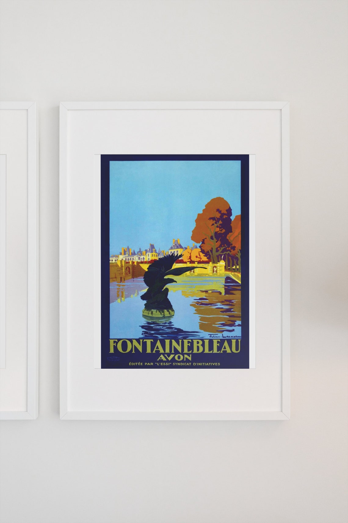 1920s Fontainbleau France Vintage Style French Travel Poster Classic Collection Art Print For Gifts And Wall Art Dco - Image 3