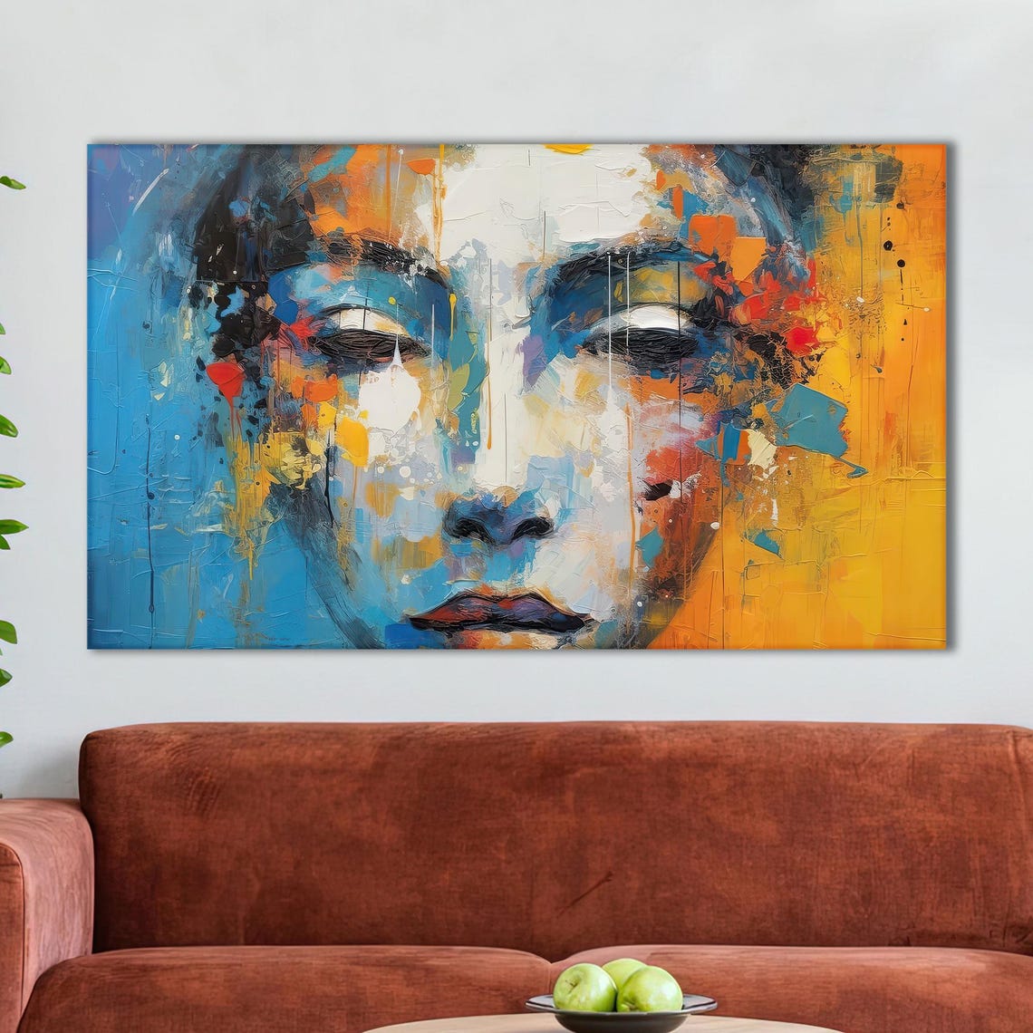 Blue Woman Modern Art Print