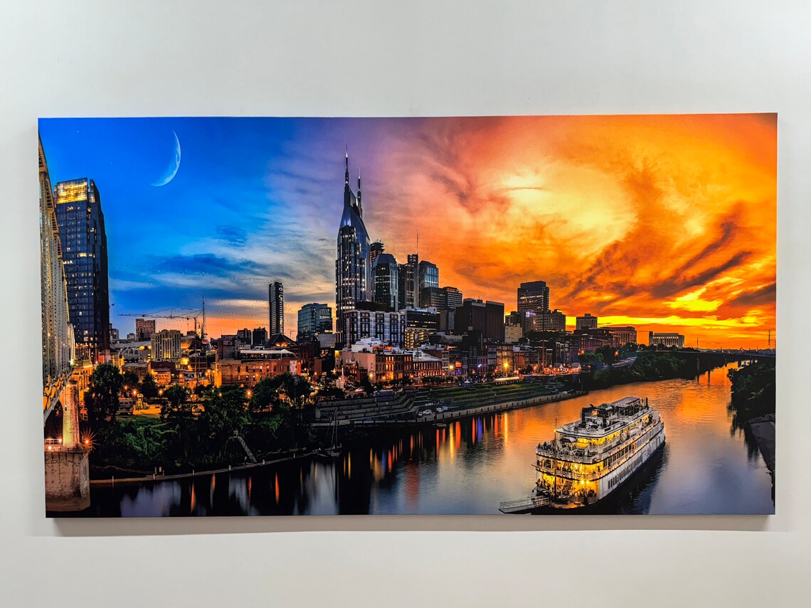 Nashville Skyline Canvas Art Cityscape Wall Decor