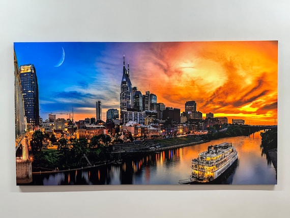 Nashville Skyline Canvas Art Cityscape Wall Decor
